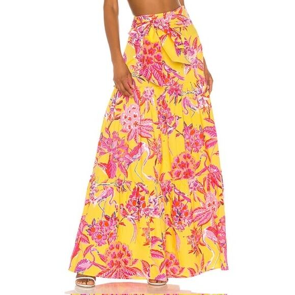 Banjanan Discovery Skirt in Flamingo Rhododendron Vibrant Yellow XS - Picture 1 of 9
